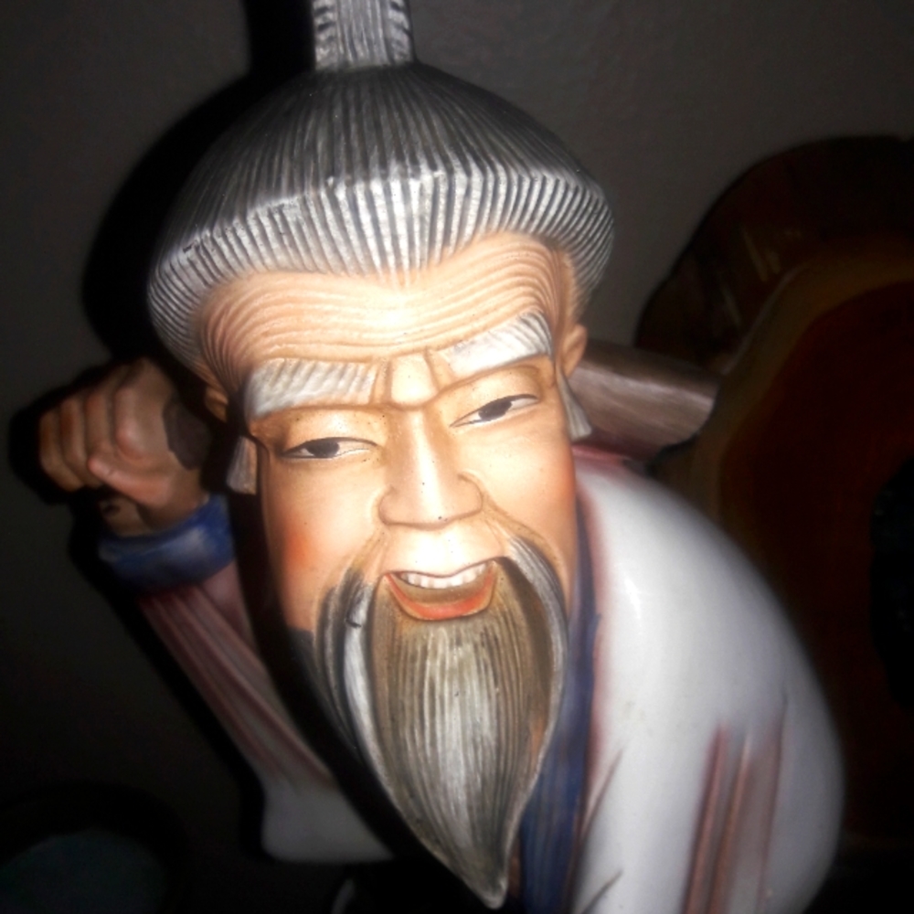 HPAntique Asian Art Chinese Fisherman - Picture 2 of 16